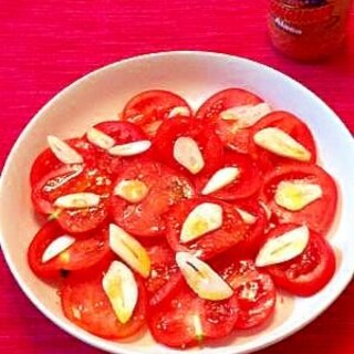 ☆おつまみレシピ☆トマトとガーリックの超簡単サラダ